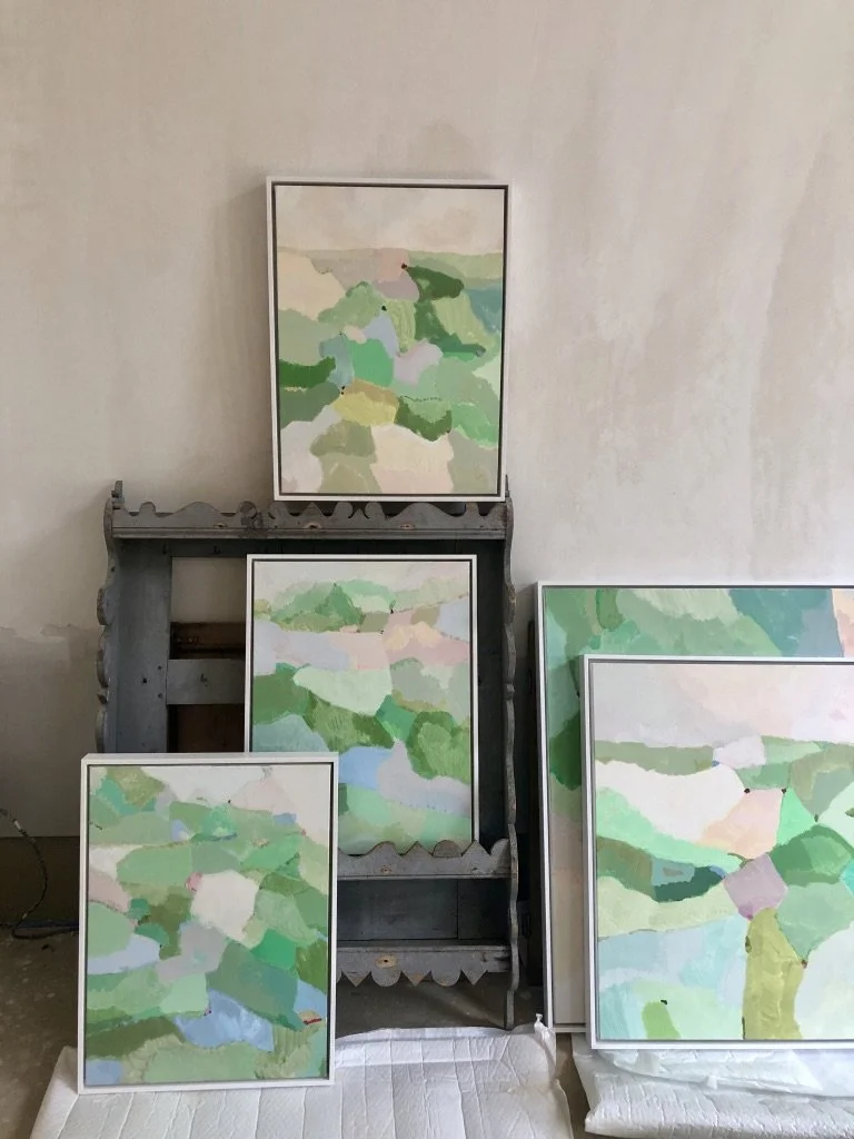 A  collection of original paintings in contemporary box frames by Philippa Jeffrey