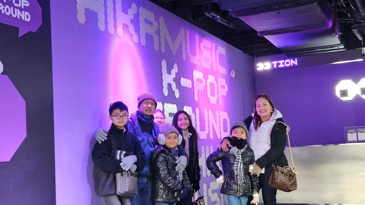 Family exploring Hiker Ground on a private tour in Seoul, South Korea