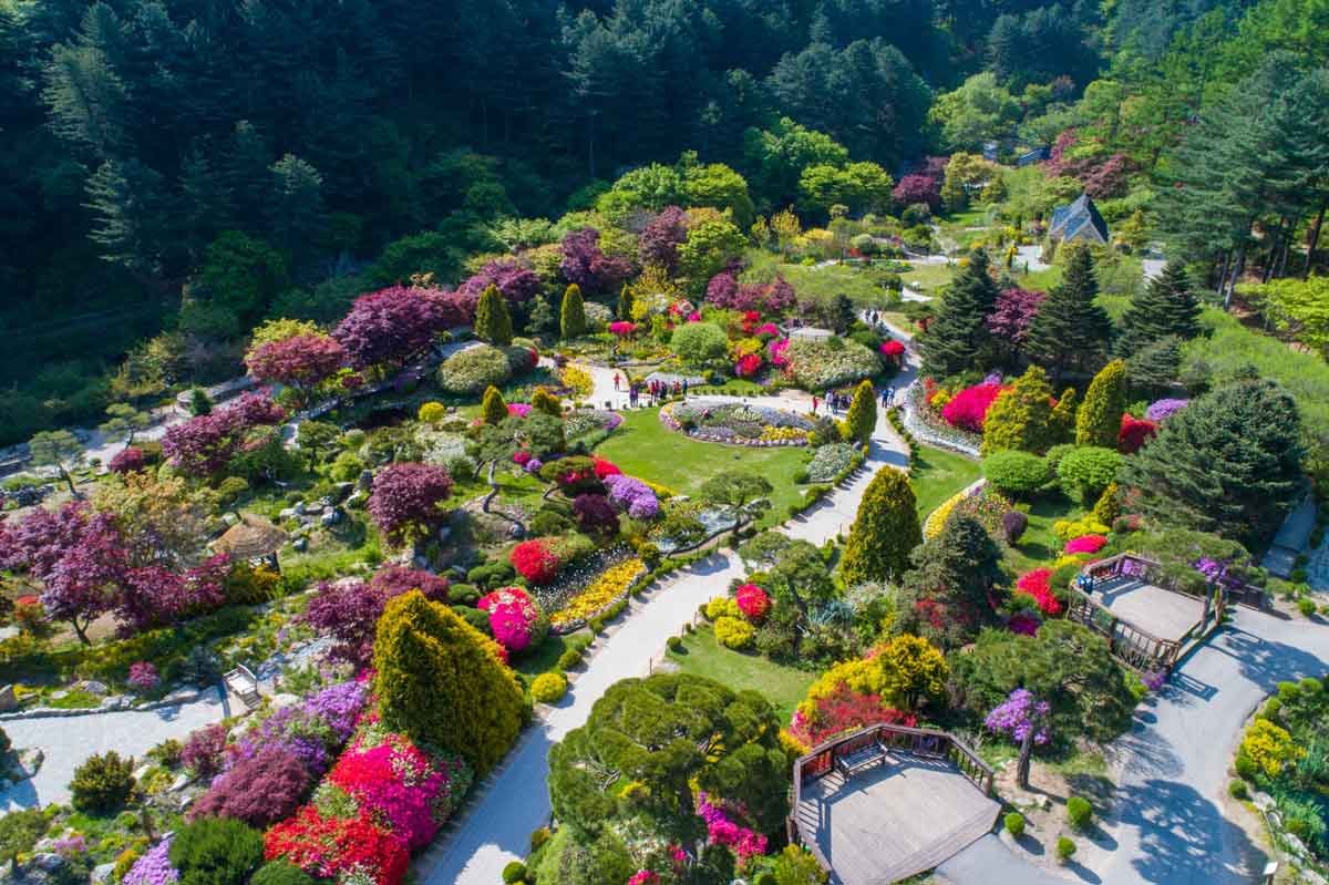 Tranquil scenery in The Garden of Morning Calm, Korea