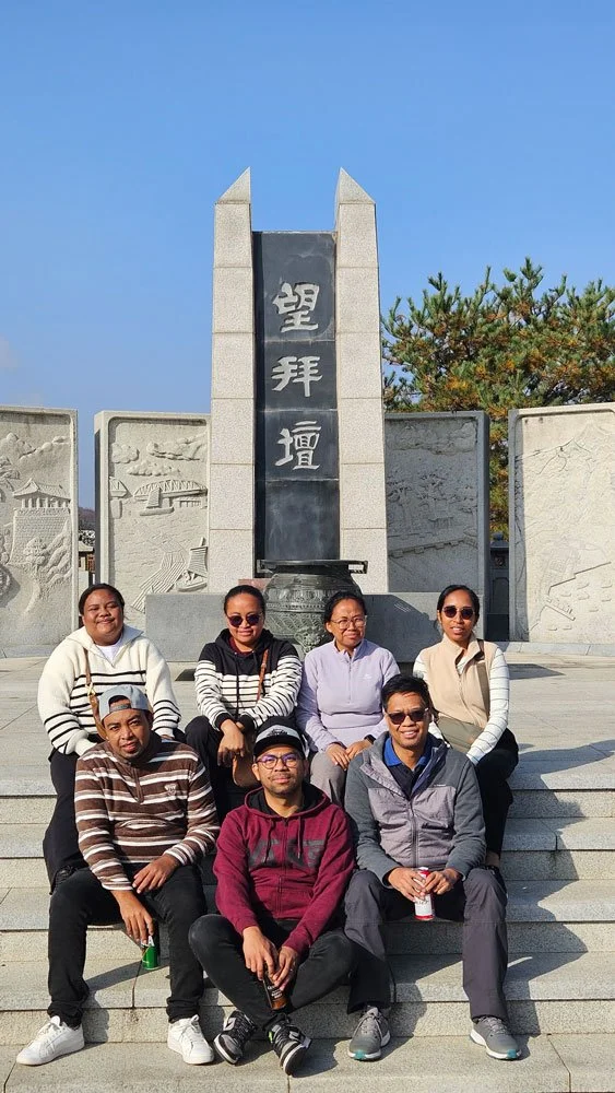 Private tour of Imjingak for Madagascar travelers, panoramic views of the DMZ and Han River, vibrant colors, immersive travel experience, high-detail realistic style