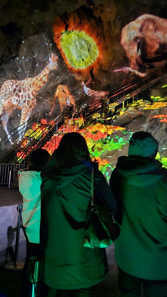 Filipino tourists exploring Gwangmyeong Cave popular attraction