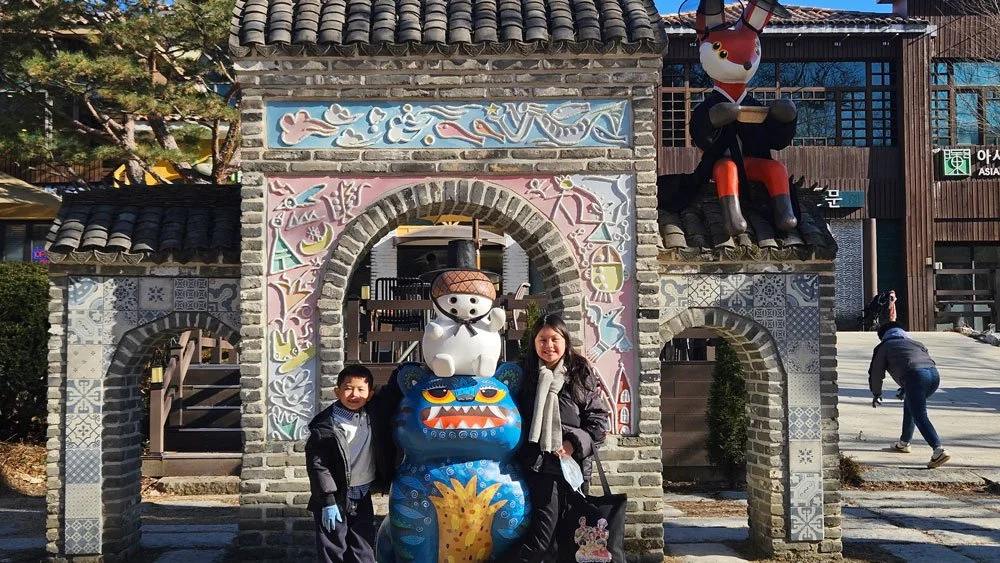 Private family visit to Nami Island for Singapore and Malaysia tourists.