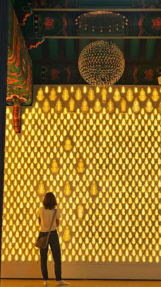 Personalized private tour for Spanish visitors at Haeinsa Temple, highlighting ancient Korean culture and serene mountain landscapes.