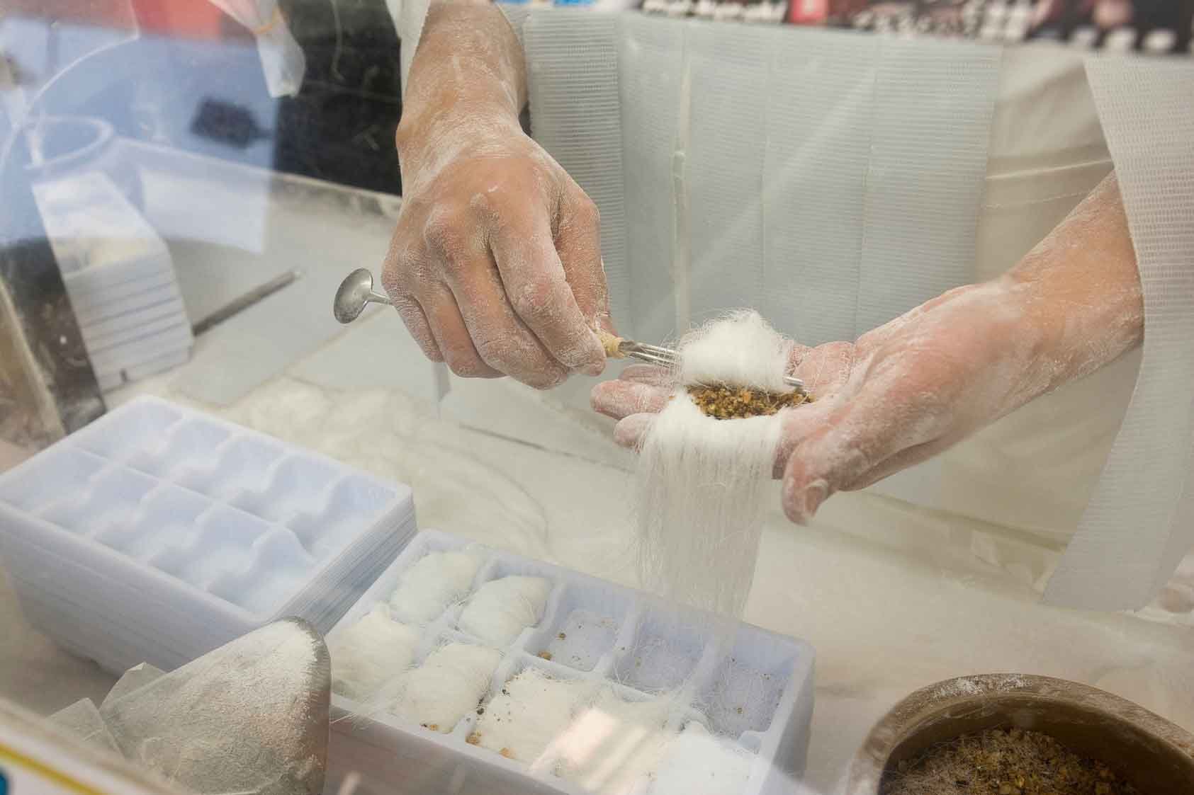 Visitors shopping for handmade goods at Insadong Market