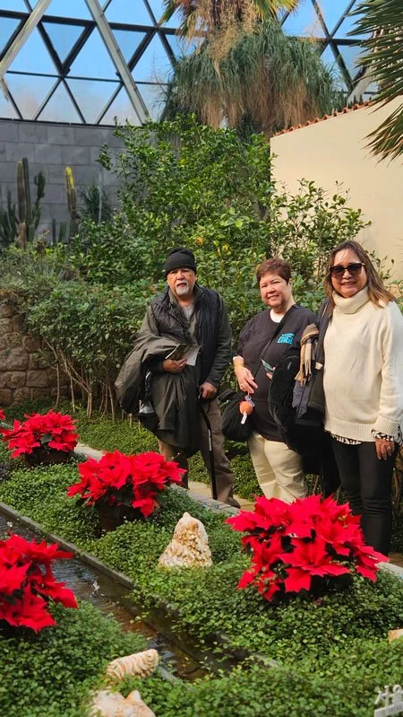 Filipino tourists exploring Seoul Botanic Park nature attraction
