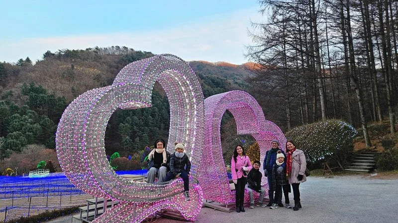 Private family tour at Achimgyo Arboretum, South Korea
