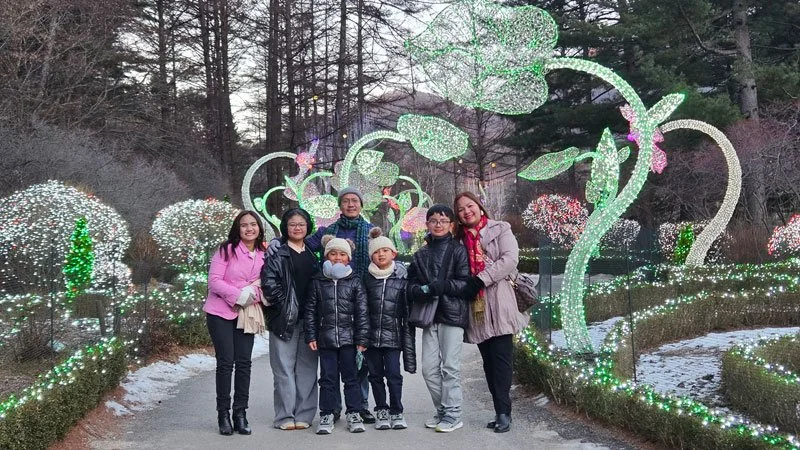Family adventure on a private tour of Achimgyo Arboretum, South Korea