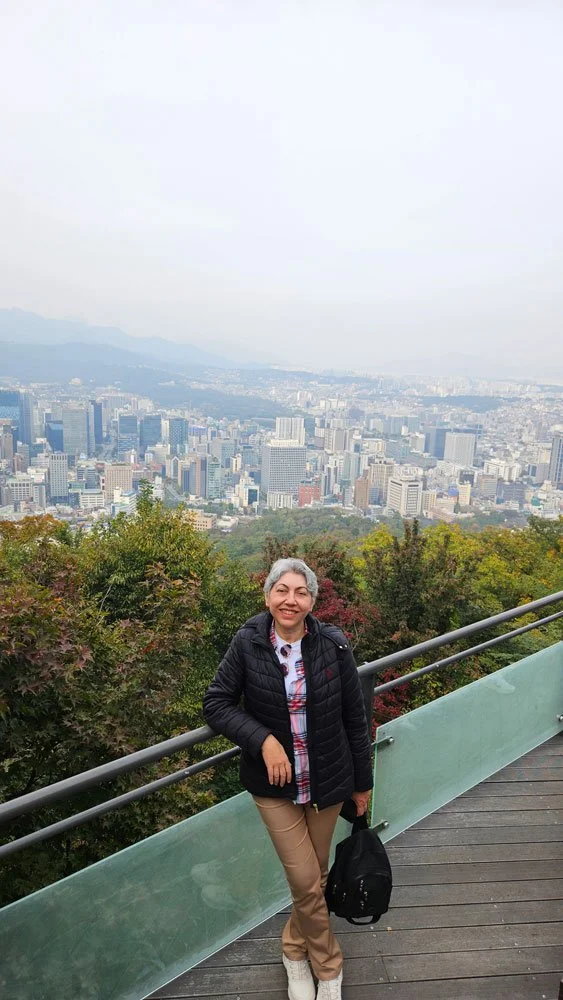 Customized Korea itinerary for Turkish visitors exploring the Namsan N Seoul Tower lookout deck.