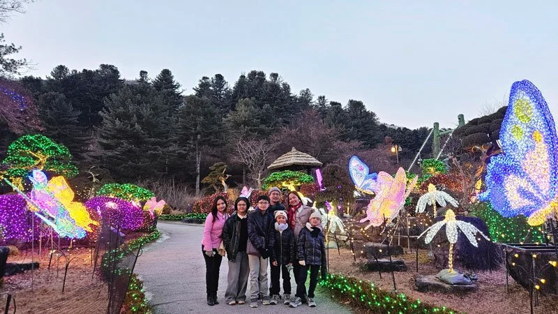 Exclusive private tour for Philippine family at Achimgyo Arboretum, Korea