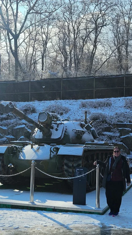 Mexico family visiting the Third Tunnel of the DMZ on a private tour.