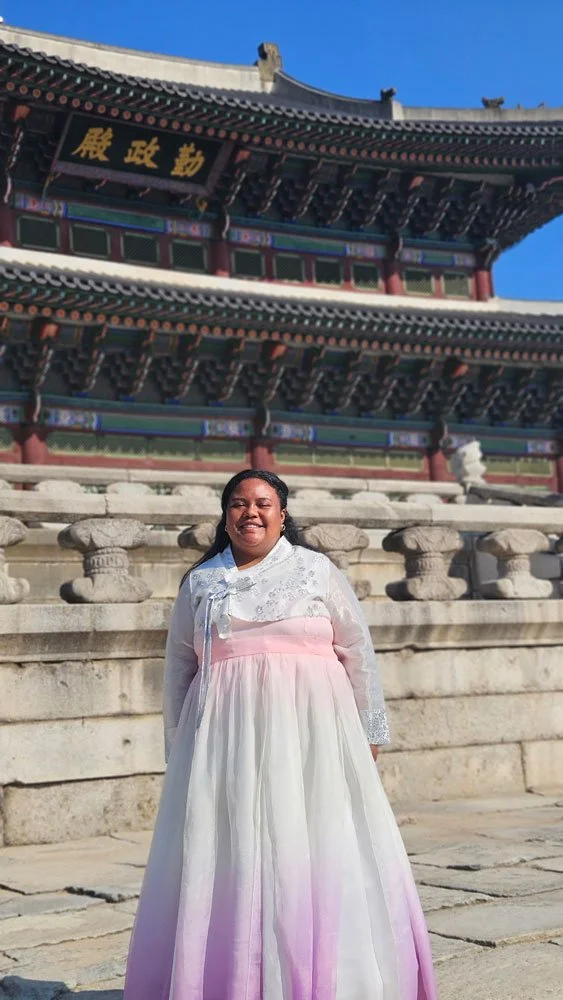 Malagasy Guests Explore Gyeongbokgung Palace Wearing Hanbok