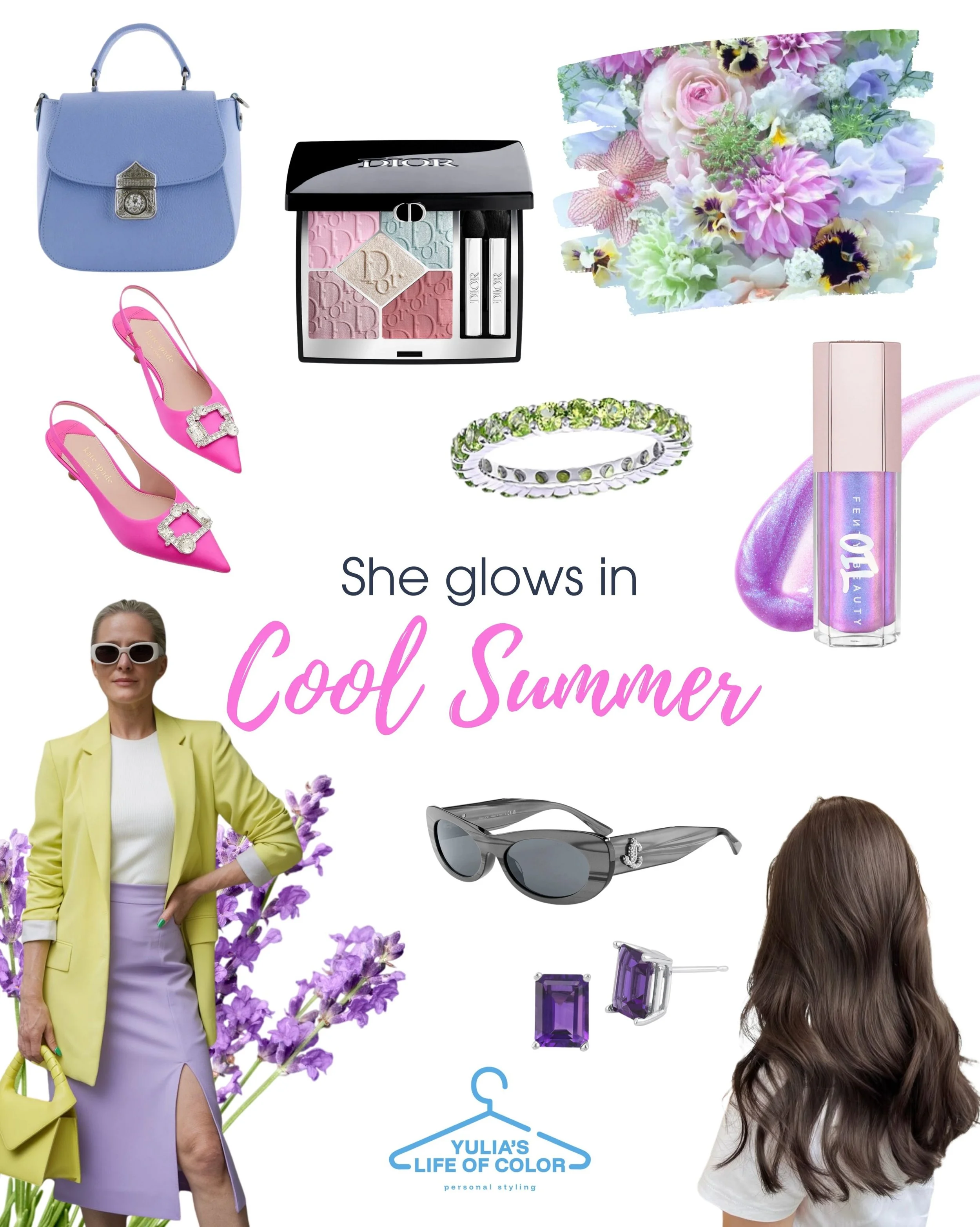 From soft and muted to cool and luminous &mdash; your version of Summer is uniquely yours ✨

🩶 Soft Summer &mdash; muted, elegant, and understated 
Dusty rose, sage green, smoky blue, mauve, and soft taupe. A palette that feels refined, blended, and