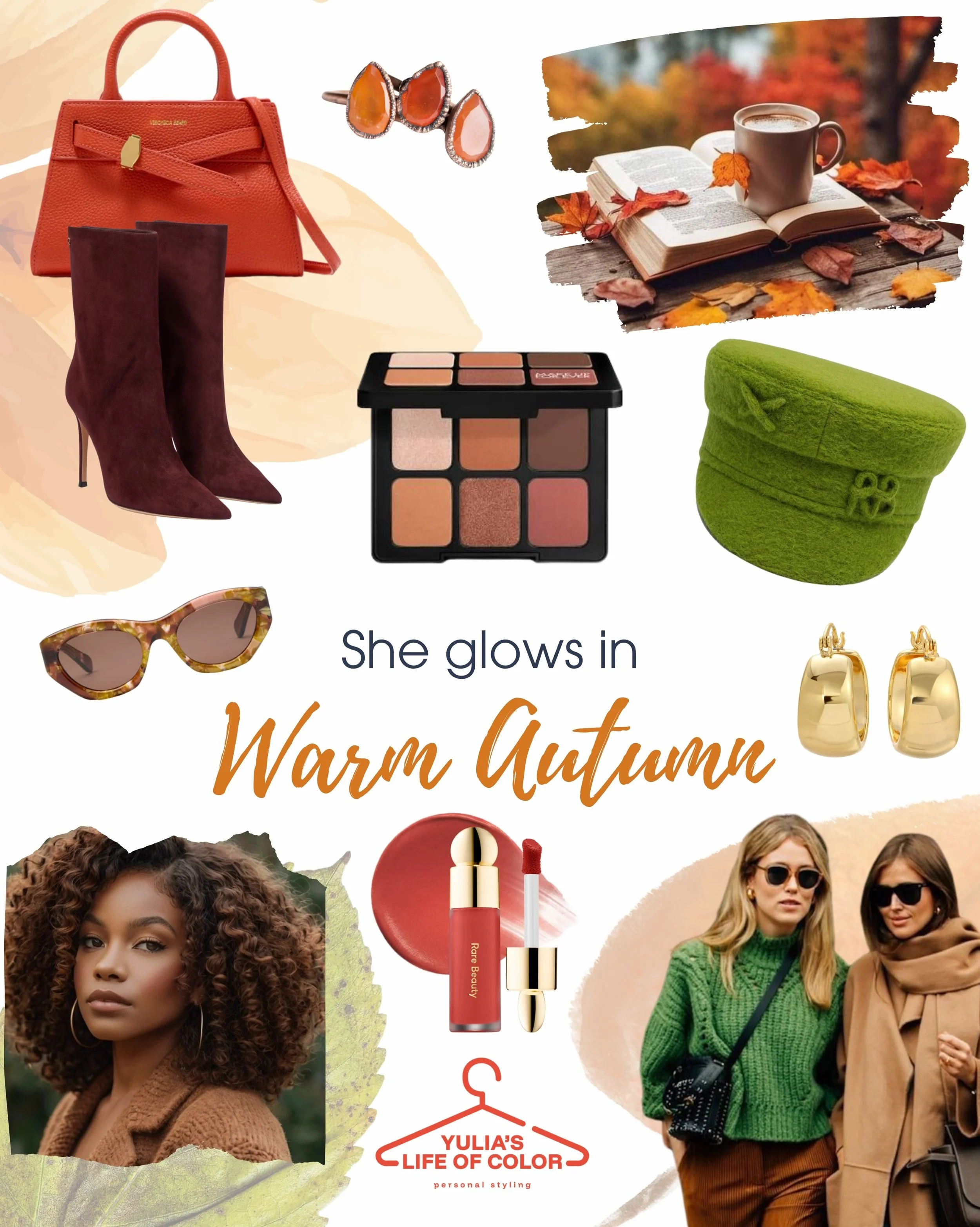 🍂 From rich and earthy to warm and deep &mdash; your version of Autumn is uniquely yours. ✨

🤎 Soft Autumn &mdash; muted, warm, and effortlessly harmonious.
Moss green, dusty teal, warm taupe, muted terracotta, and soft olive. A palette that feels 
