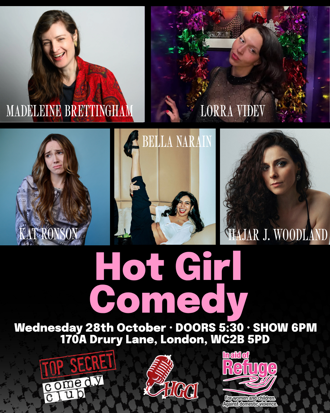 Hot Girl Comedy Charity Night: Refuge