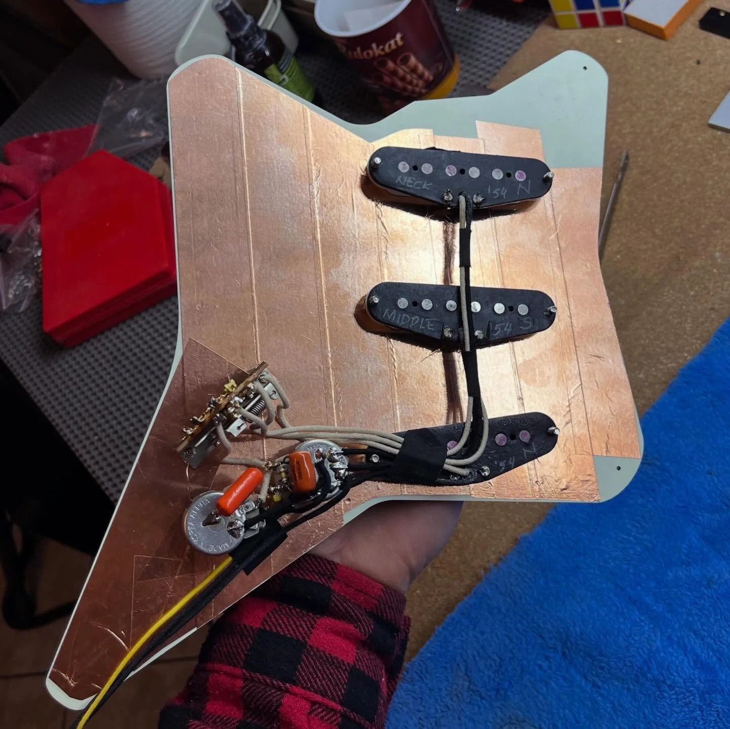 Clean wiring, copper shielding, and a hand-wound single coil set brought together as one unit. Every detail inside matters as much as what you hear and feel once it&rsquo;s strung up.

If you&rsquo;re ready to start a new build, place your order at e