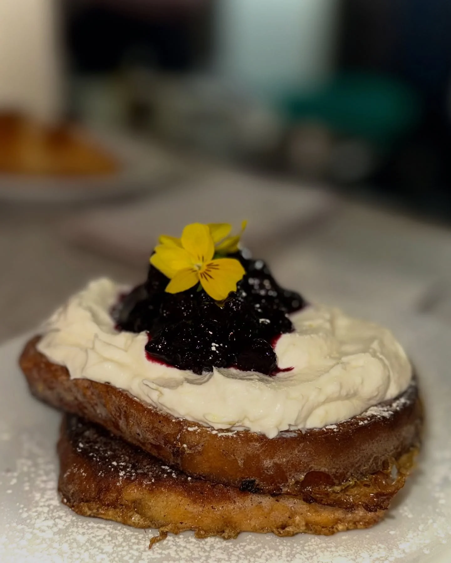 Something indulgent this weekend&hellip;

Our lemon ricotta pain perdu, finished with blueberry compote.

Brunch is on.

Best with a cr&eacute;mant&hellip; or your favourite coffee.

#ipswich #ipswichfood #ipswichfoodie #ipswichcafe #ipswichbrunch #s