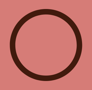 A pink background with a black-outlined circle in the center.