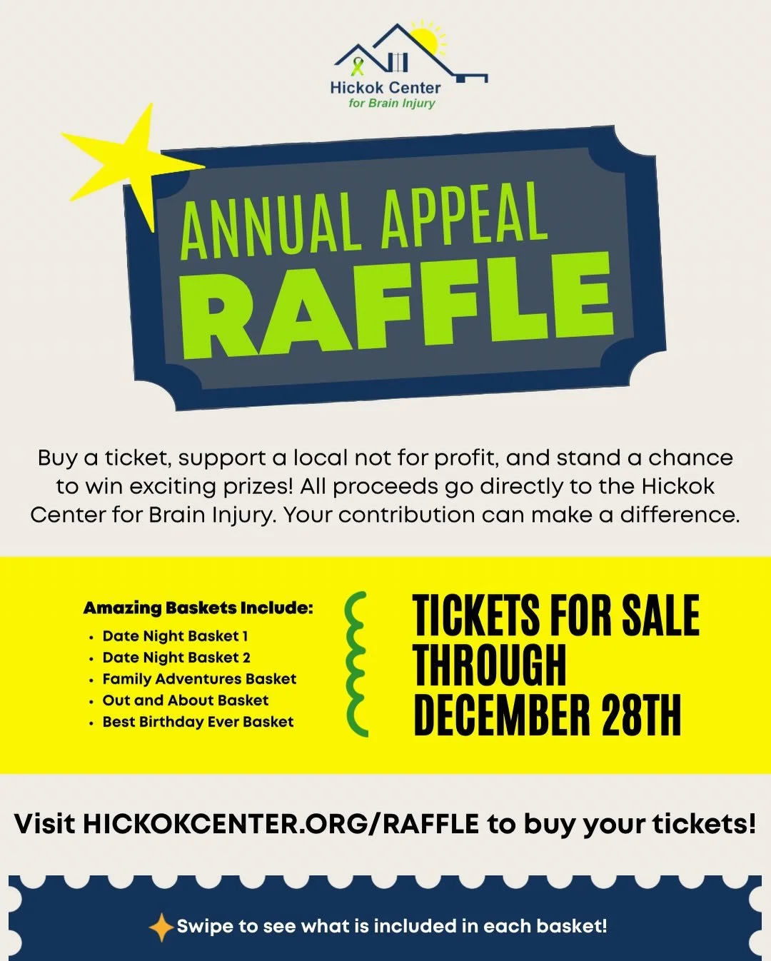 🎟️ Our Annual Appeal Raffle is back and we&rsquo;re so excited to share this year&rsquo;s baskets with you! From date nights to family adventures, there&rsquo;s something for everyone. 
When you purchase a ticket, you&rsquo;re not just entering to w