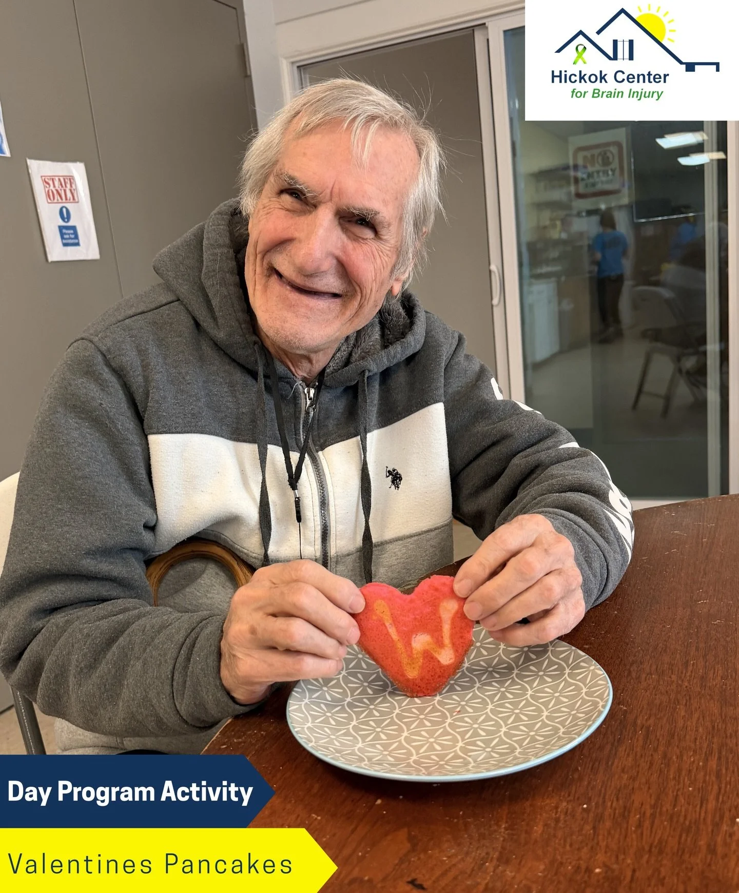 Last week at The Hickok Center we celebrated Valentine&rsquo;s Day with DSP Sarah making heart shaped pancakes with each participant&rsquo;s initials! 🩷
It was a sweet treat to add to the day and we loved seeing the smiles it brought to everyone&rsq