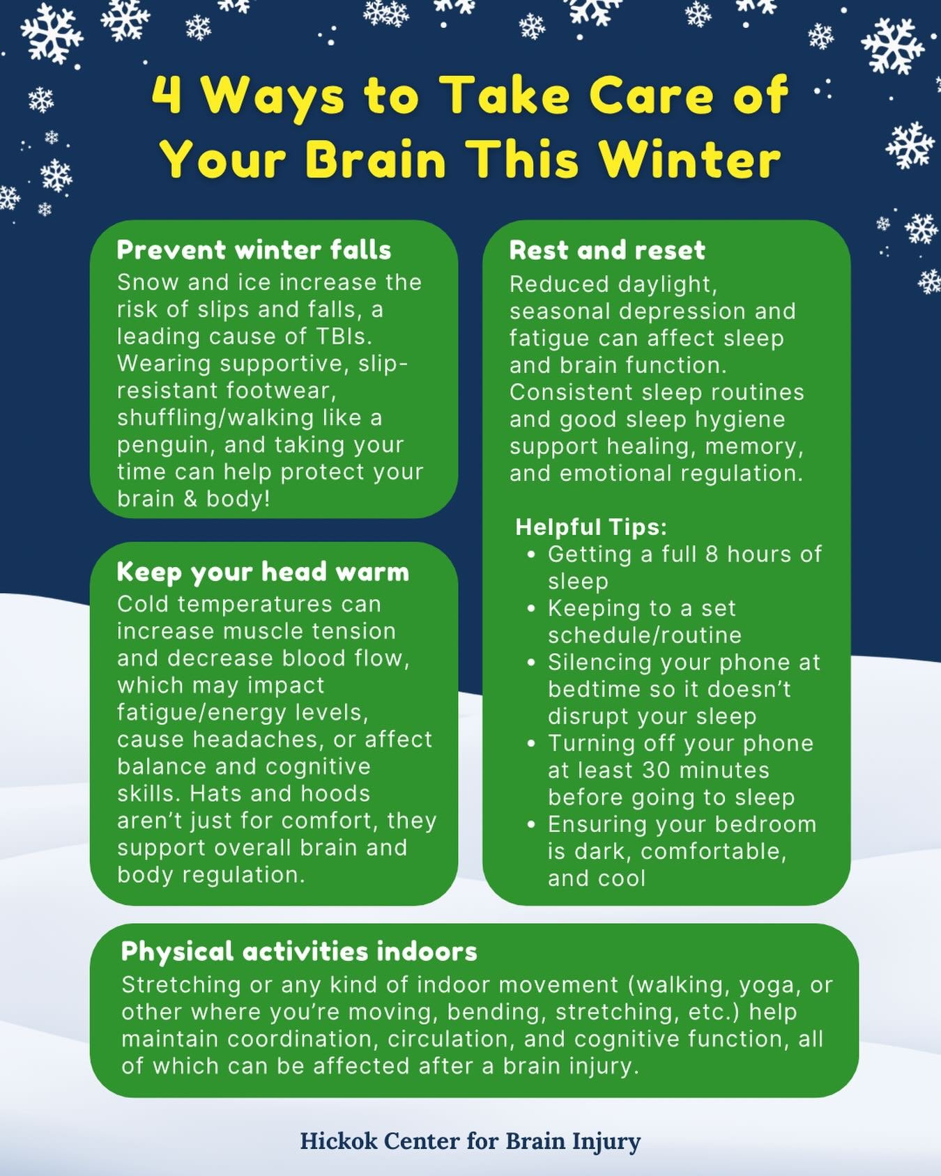 Cold weather changes more than our routines&hellip; it can impact brain health too ❄️🧠
From preventing winter falls to prioritizing rest, warmth, and safe movement indoors, small choices can make a big difference for brain health, function, and reco