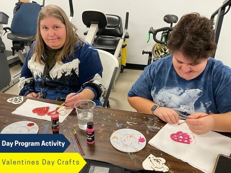 While some of our group headed out into the community, others chose to stay in and spend the afternoon making Valentine&rsquo;s Day crafts and drawing! 

Creative activities like coloring and painting can be especially helpful for people with brain i
