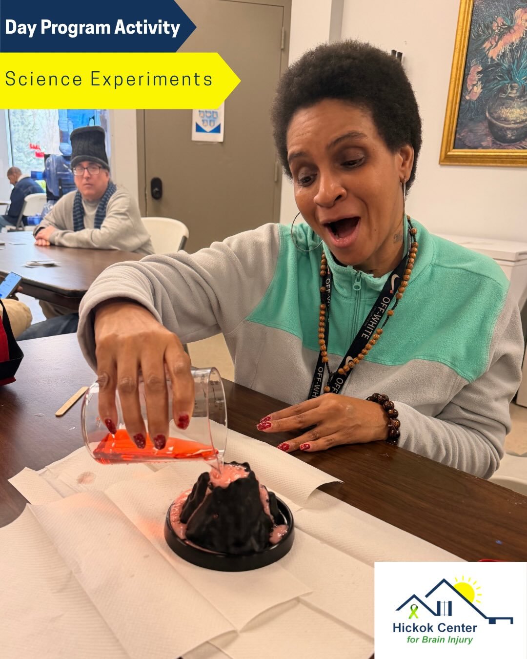 Science experiment day at Hickok! 🌋 🧪 
From volcanoes to bouncy balls to lava lamps and more, today was full of curiosity and hands-on fun! Activities like these encourage coordination, engagement, and confidence through experiential learning. We c
