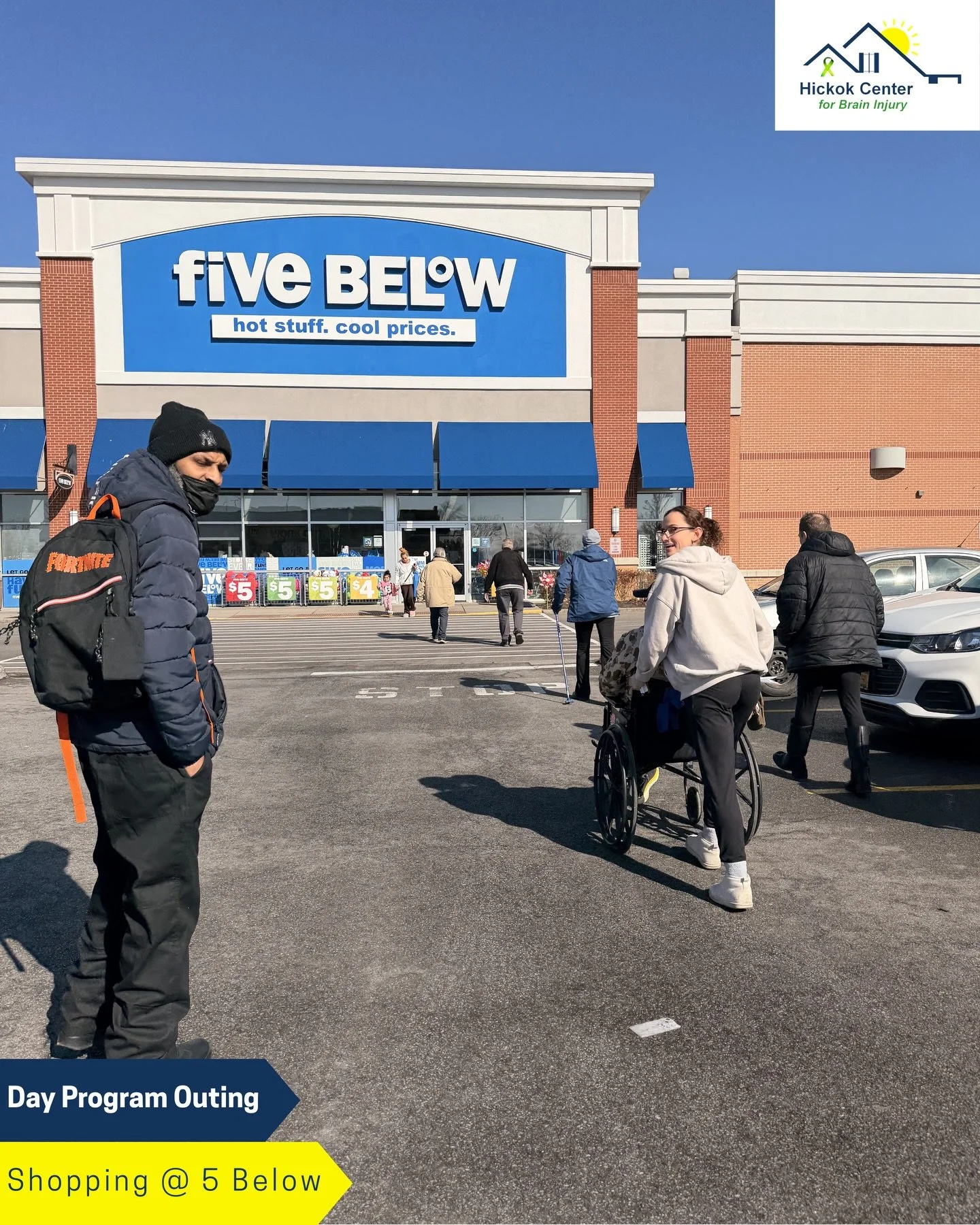 Last week, participants enjoyed an outing to Five Below where they had the chance to shop and spend time together in the community! 

Trips like this are an important part of social rehabilitation for individuals living with traumatic brain injury. O