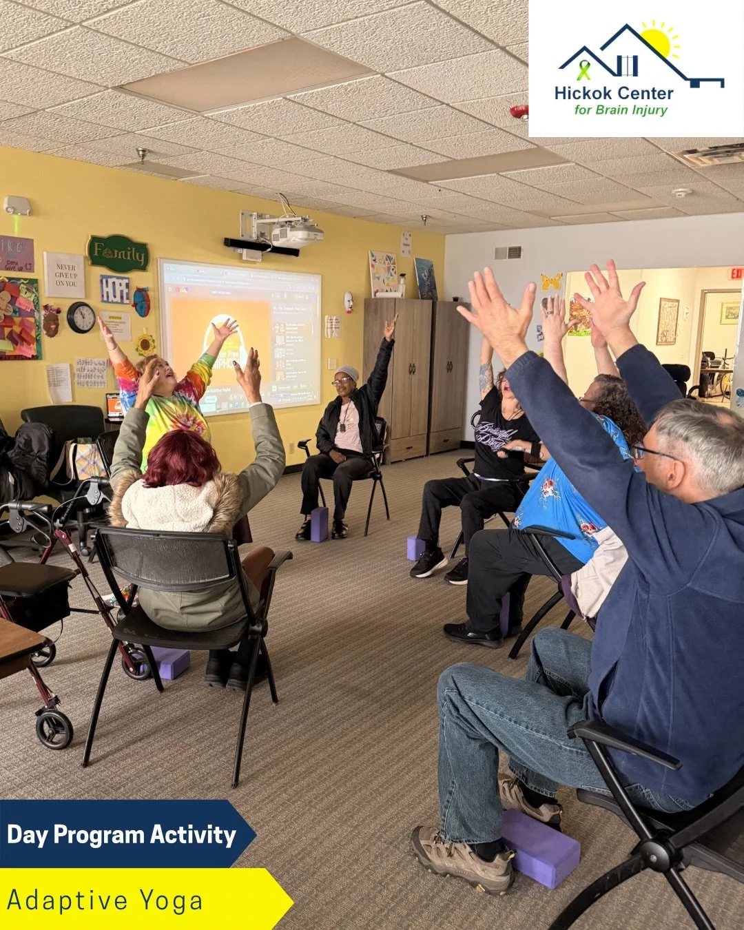 Starting the week off right with Monday morning adaptive yoga 🧘&zwj;♀️💙💚

Participants joined Barbara, our adaptive yoga instructor, for a session focused on movement, balance, and flexibility. Adaptive yoga supports brain injury recovery by helpi
