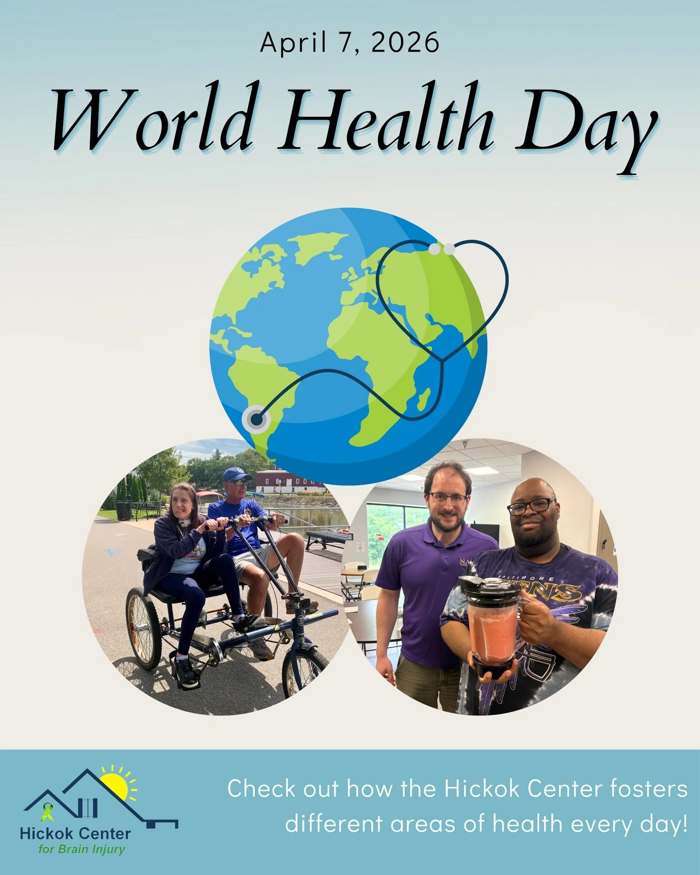 Today is World Health Day and we&rsquo;re highlighting the many ways health is supported at the Hickok Center.💙

From nutrition and physical therapy to community outings, problem-solving, and adaptive yoga, every offering in our programming plays a 