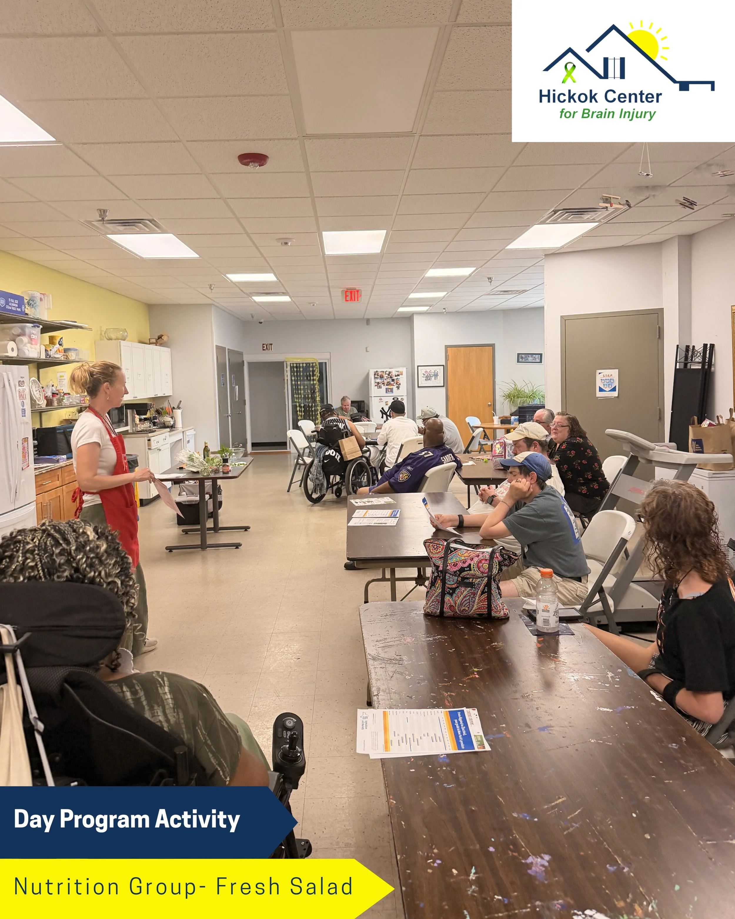Yesterday, we joined together again for another nutrition group with Alyssa from @ccecornell ! This time, participants explored a variety of fresh herbs, passing a sample around to smell and learn about before using them in a delicious salad made wit