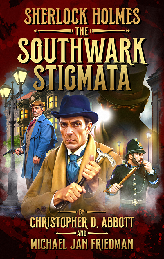 "Sherlock Holmes: The Southwark Stigmata" Cover Illustration and Graphic Design