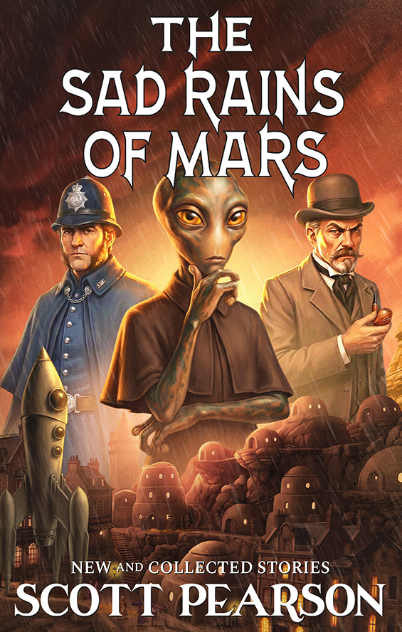 "The Sad Rains of Mars" Cover Illustration and Graphic Design