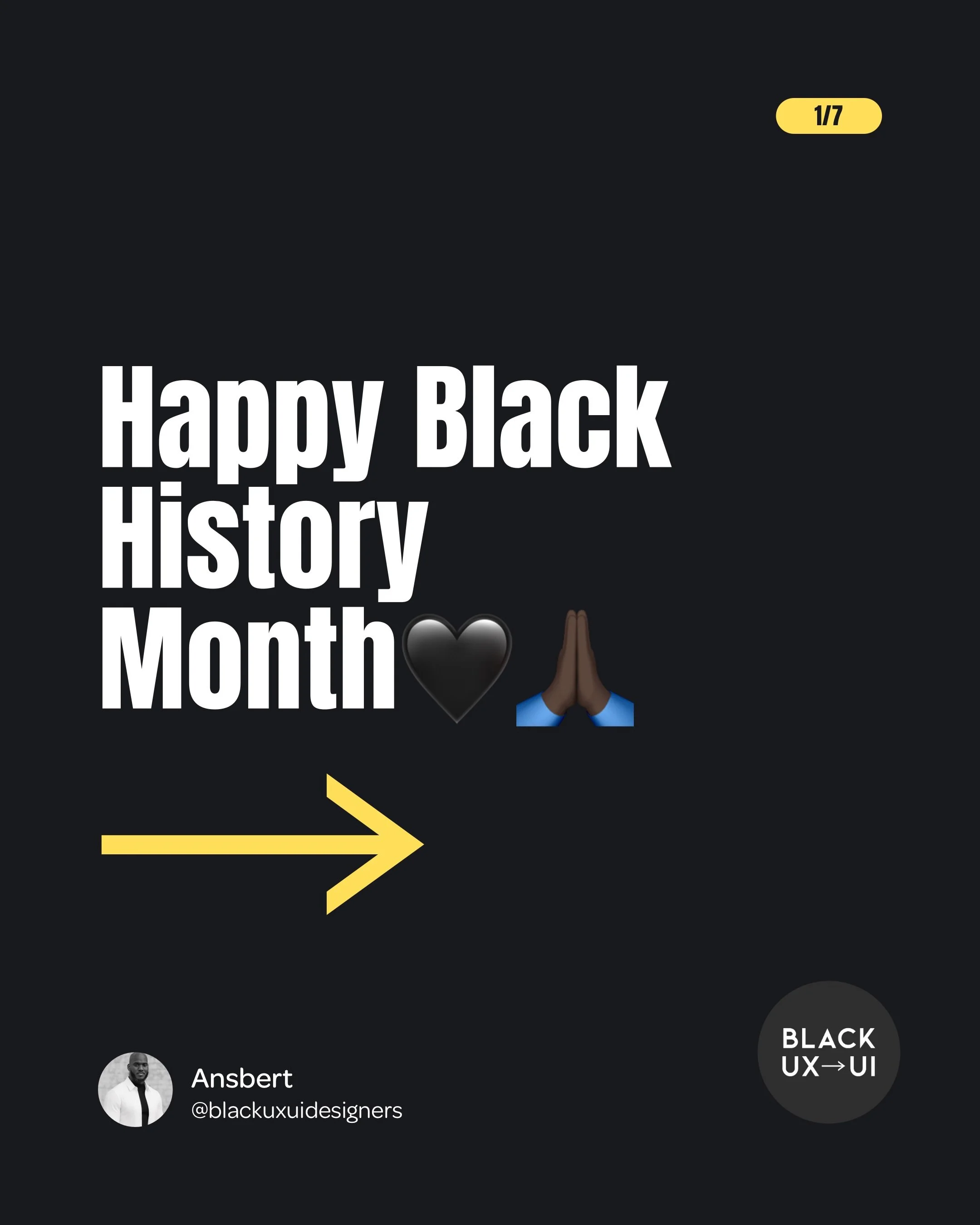 Happy Black History Month🖤🙏🏿

In the UK, October is when we recognise the contributions Black people have made to British history, culture and society.

For me, it&rsquo;s also a reminder of why this community exists:

So Black UX &amp; UI designe