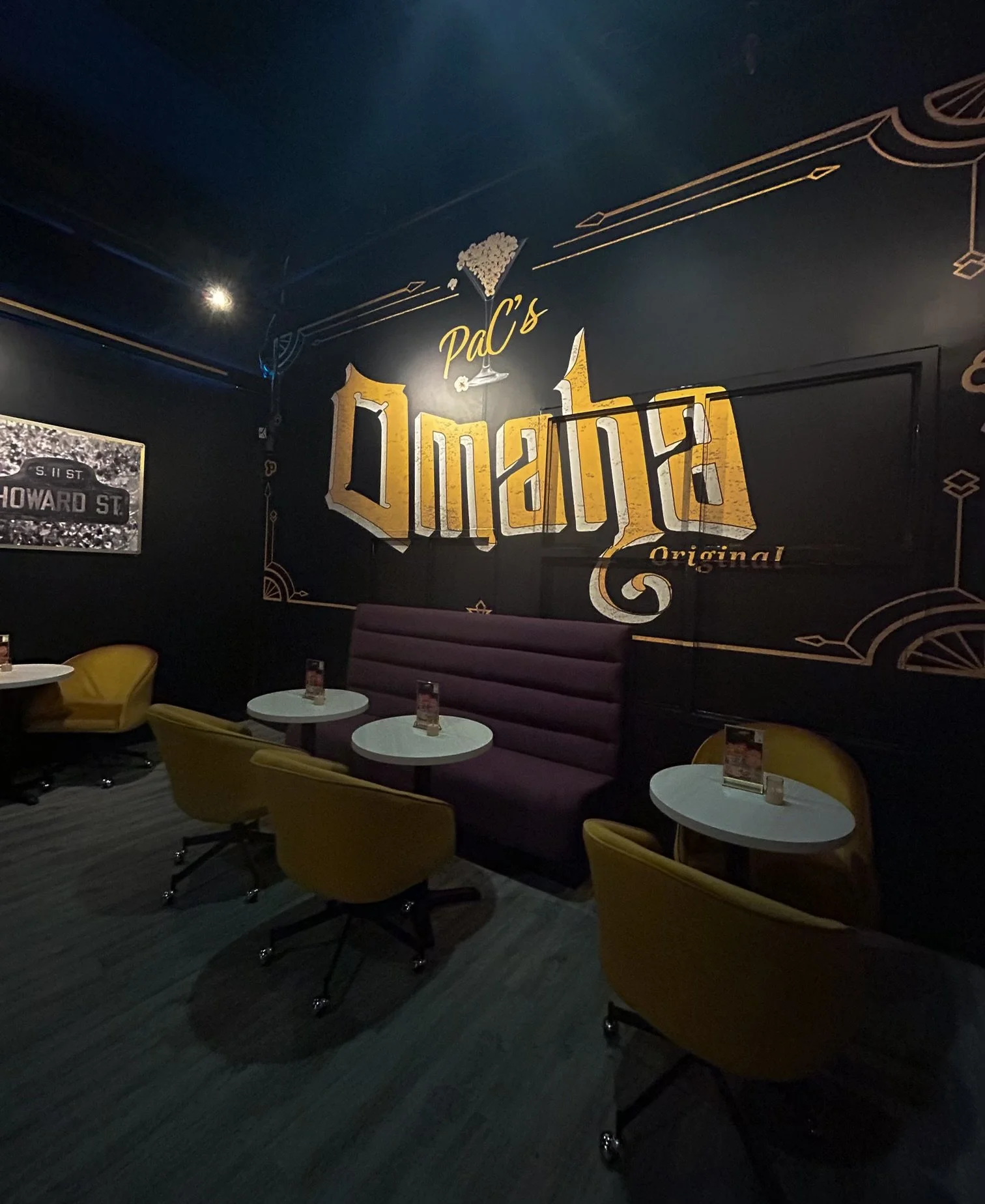 Mural design for Popcorn and Cocktails Omaha Old Market