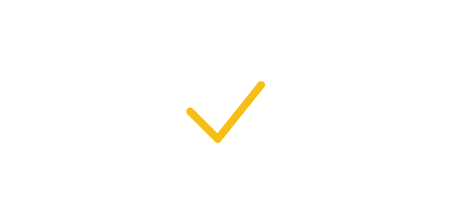 A neon sign of a gear with a star inside it, in white and yellow.