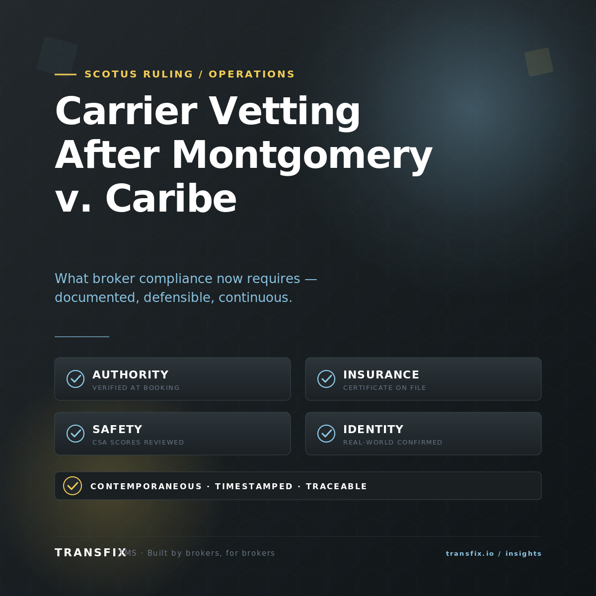 Carrier Vetting After Montgomery v. Caribe: What Broker Compliance Now Requires