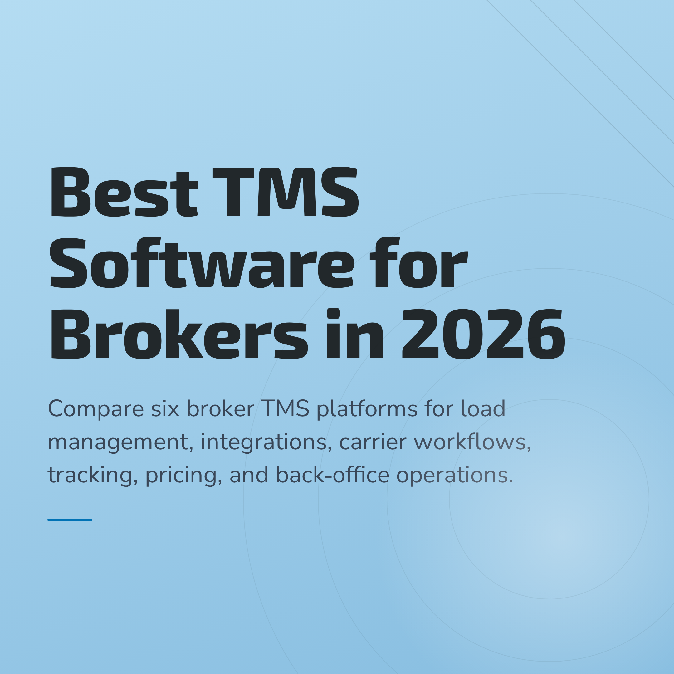 Best TMS Software For Brokers in 2026