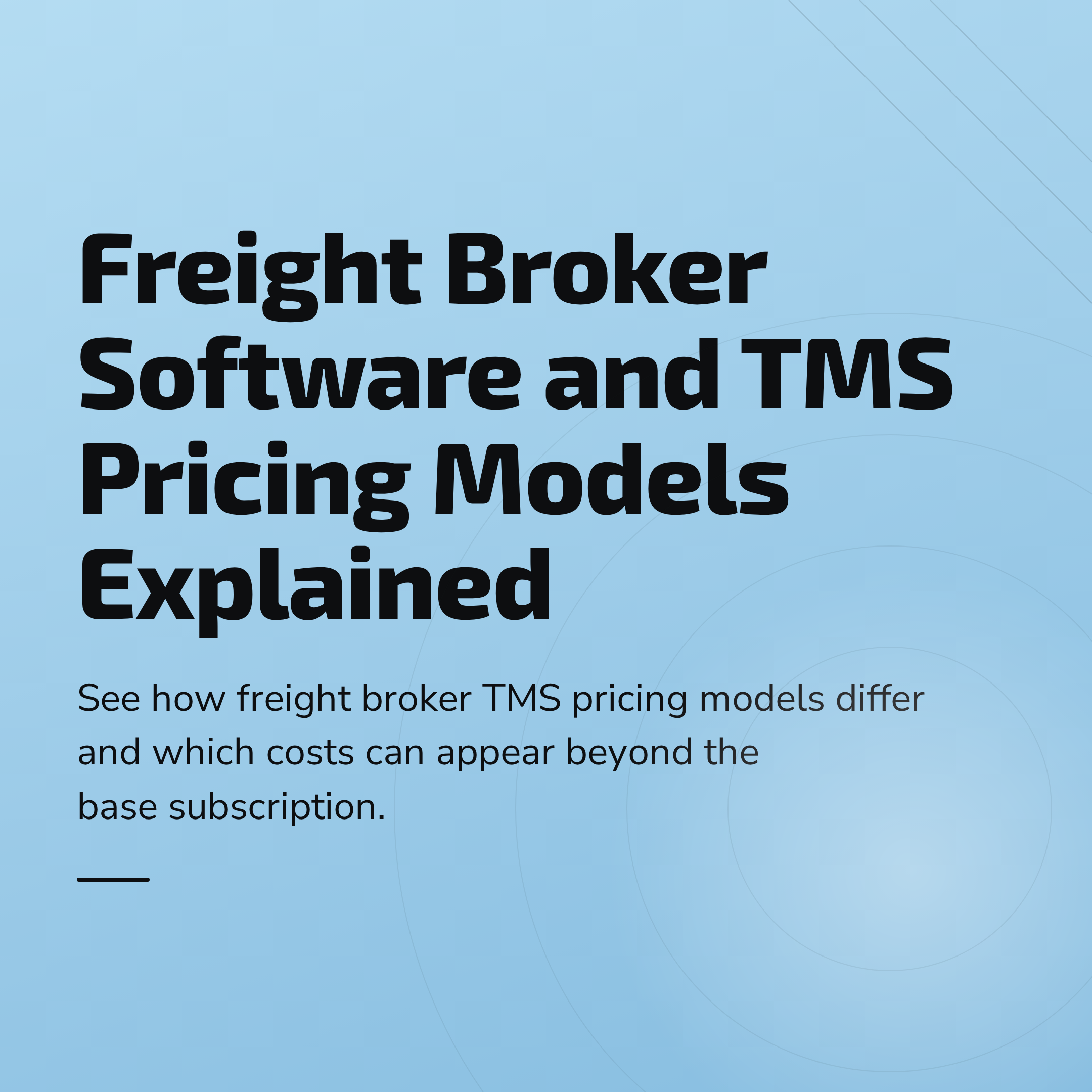 Freight Broker Software and TMS Pricing Models Explained