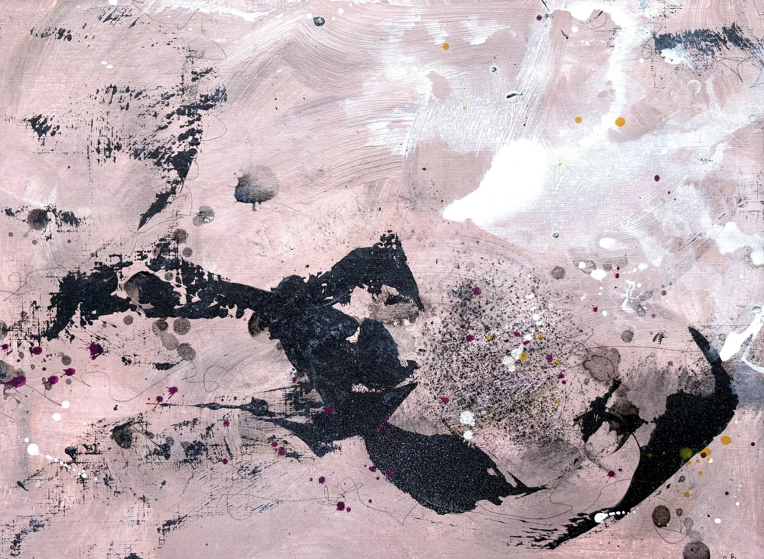Chopin: Preludes Op.28 No. 12, 2025. Mixed media on paper, 12 x 16”
