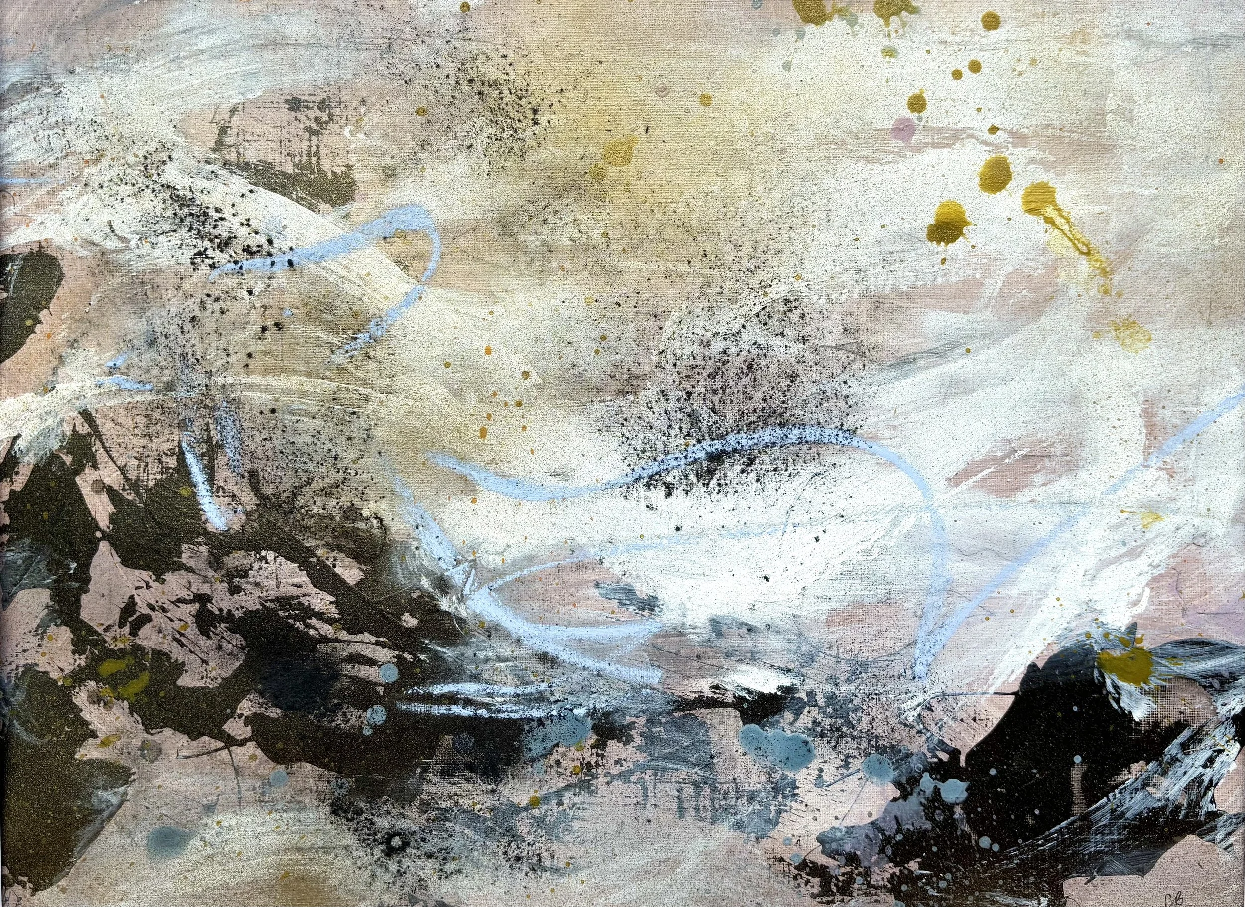 Chopin: Preludes Op.28 No. 24, 2025. Mixed media on paper, 12 x 16”
