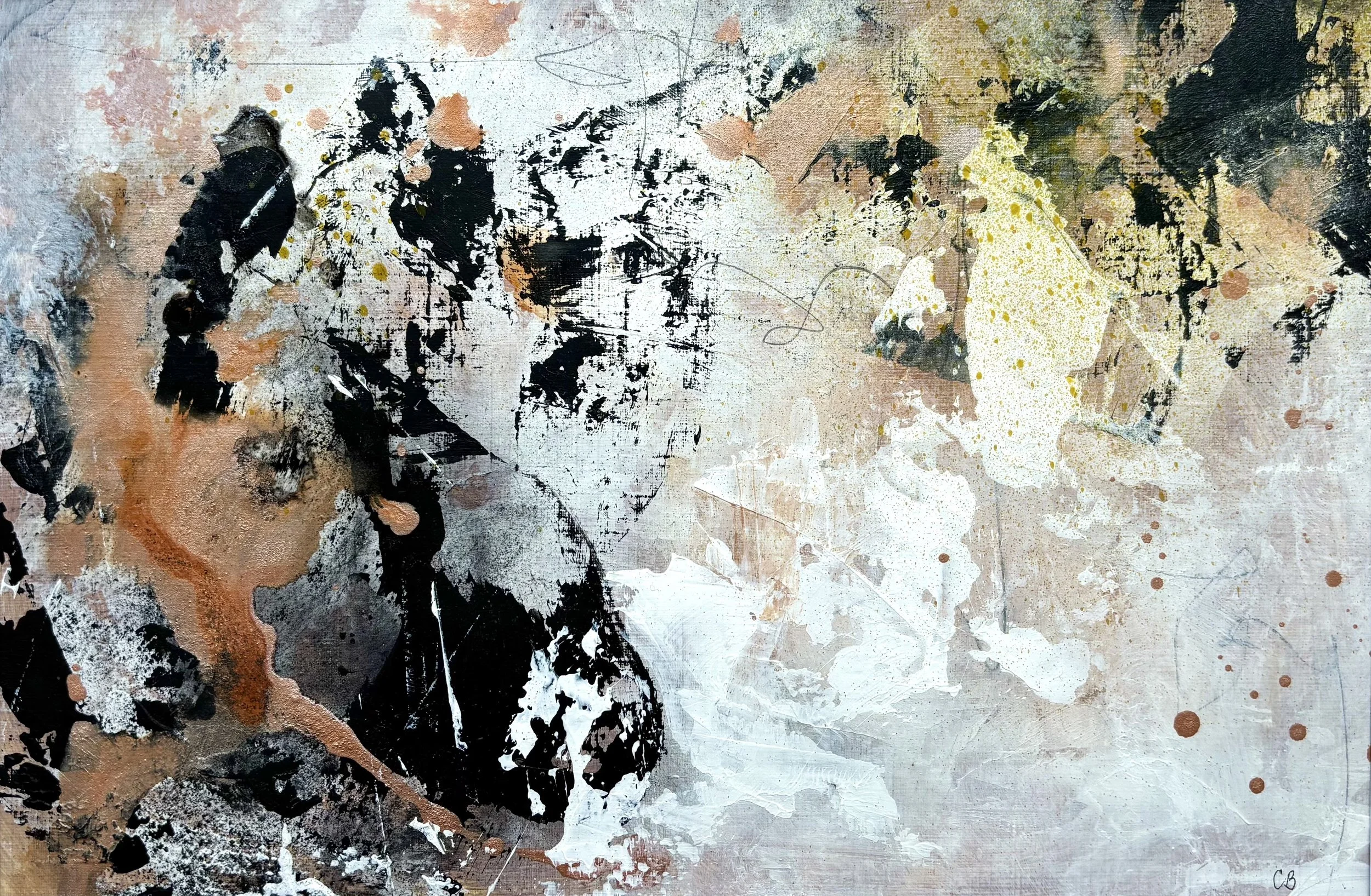 Chopin: Preludes Op.28 No. 20, 2025. Mixed media on paper, 8 x 12”