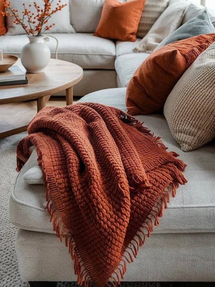 Fall is not only about the pumpkins! It&rsquo;s about creating cozy vibes at home. Here&rsquo;s a quick checklist to get started:
✔️ Soft blankets in warm tones ✔️ Cozy pillows ✔️ Autumn leaves or berries ✔️ Candles with warm scents ✔️ Decorative acc