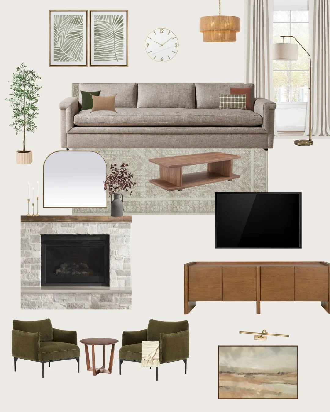 Let&rsquo;s update this living room. We&rsquo;ve kept the sofas, update the fireplace by line washing and adding wooden mantel. Looks so fresh now!