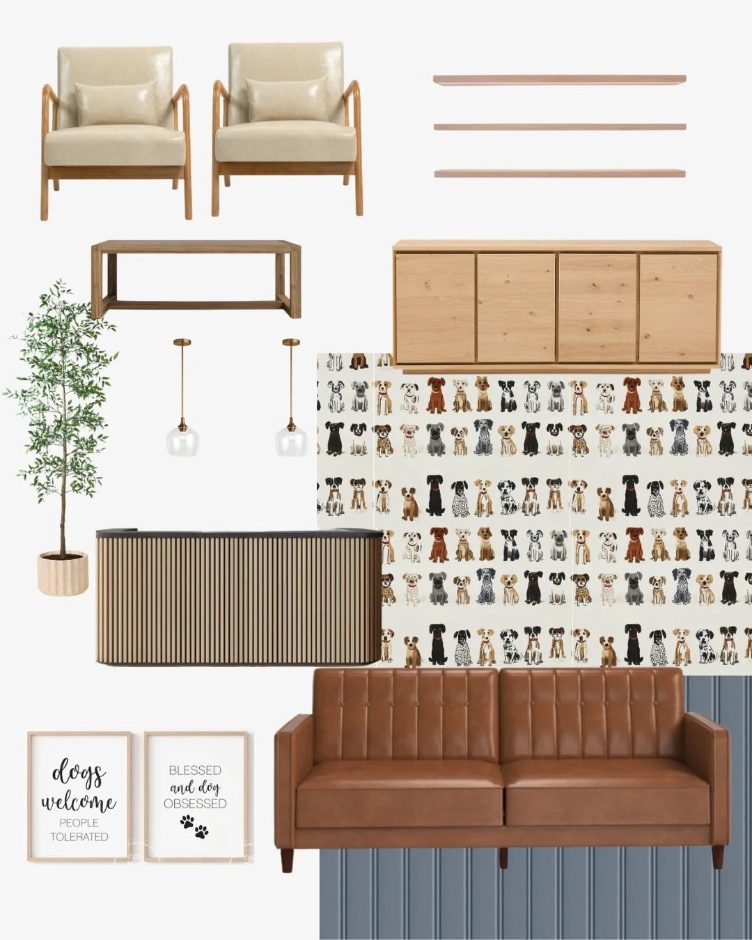 What a great project to start the year with 🐶
I&rsquo;m designing a dog daycare lobby and I honestly can&rsquo;t stop choosing wallpaper, they&rsquo;re all SO cute!

There&rsquo;s a lot of work ahead with remodeling, but the result is going to be wo