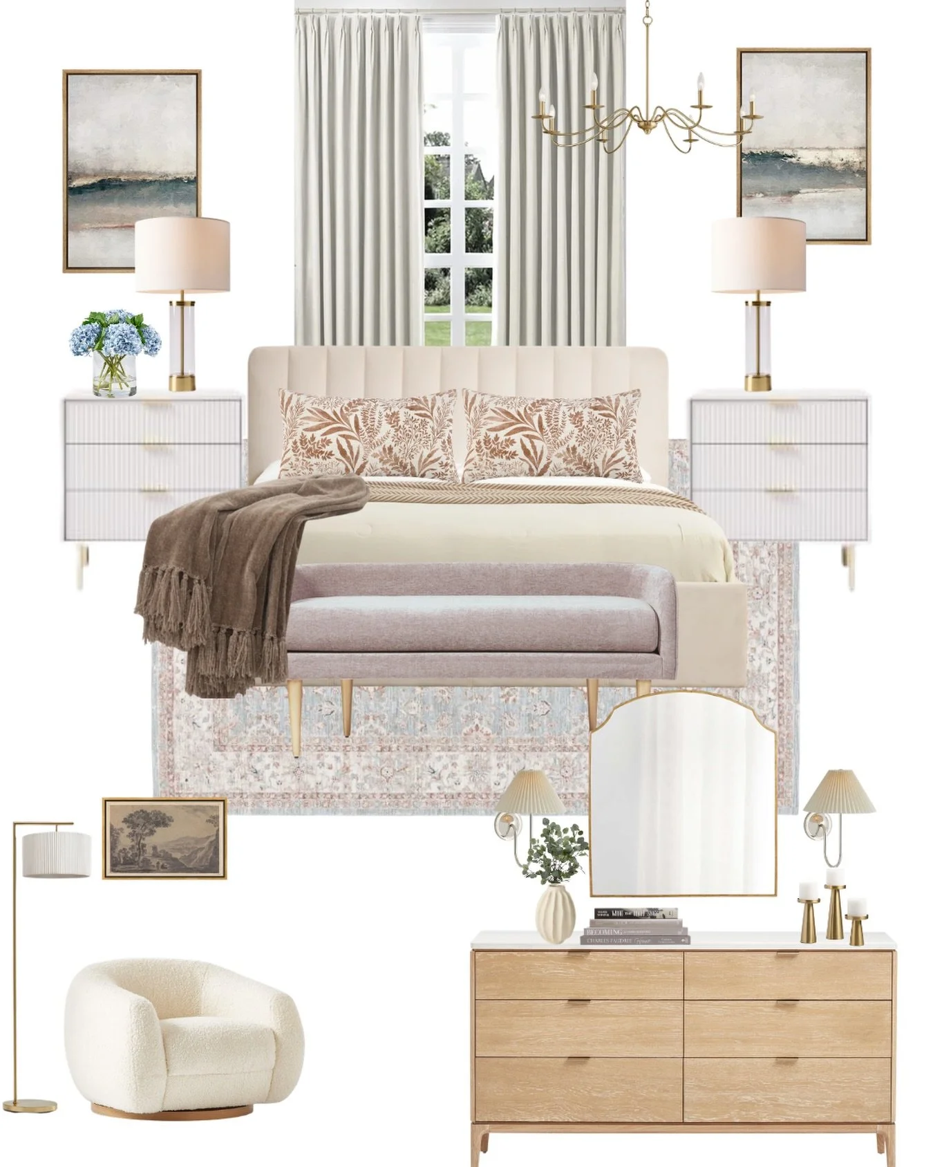 Bedroom moodboard 🤍
Fresh, calm, off-white tones give this space such a peaceful and relaxing feel. A perfect balance of softness, warmth, and timeless design. ✨
