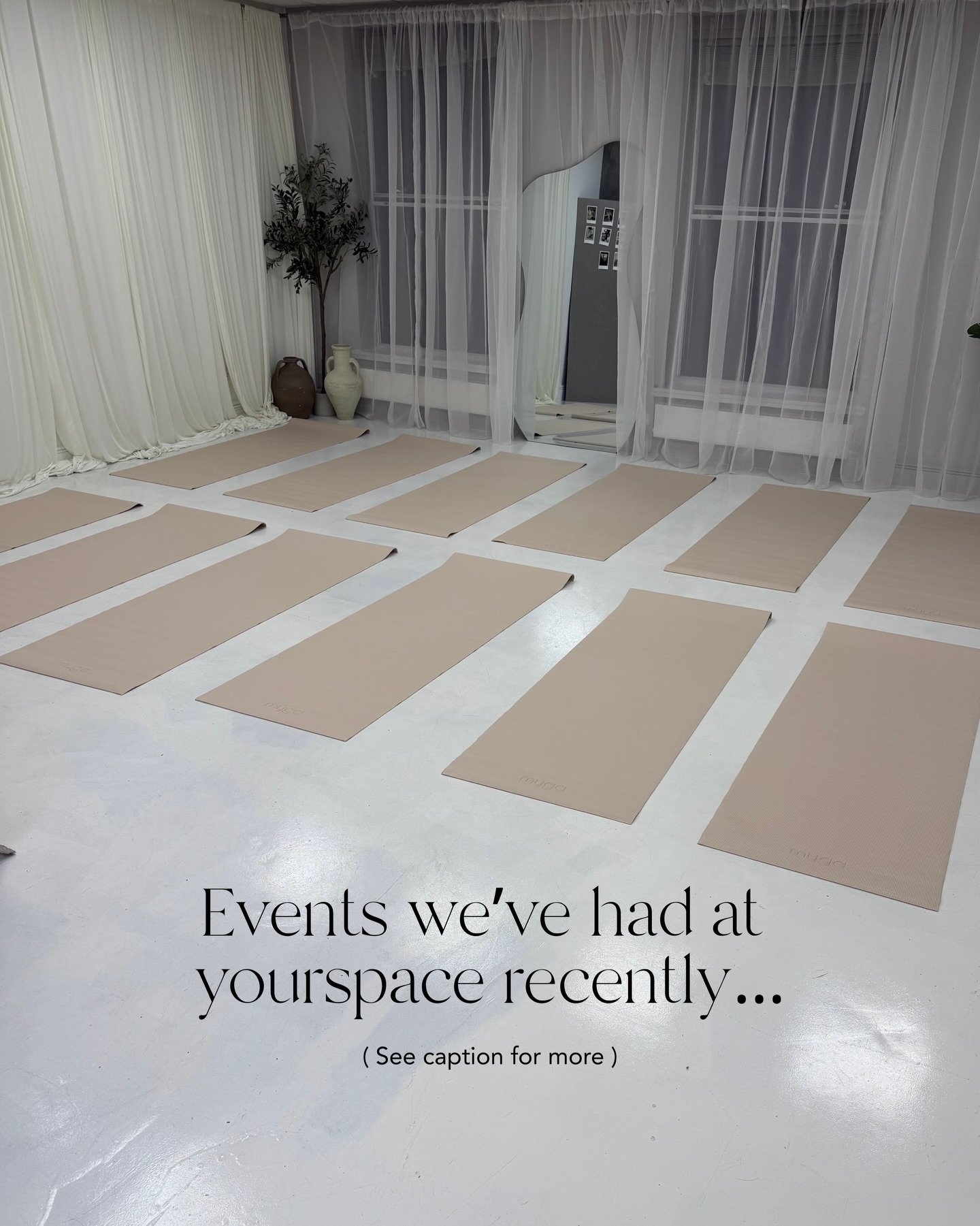 Just a few of the amazing events we&rsquo;ve had in the studio recently, it really has become such a versatile space. 

We have really loved having every single one of you in and putting your own stamp on the studio when it comes to your events! So h