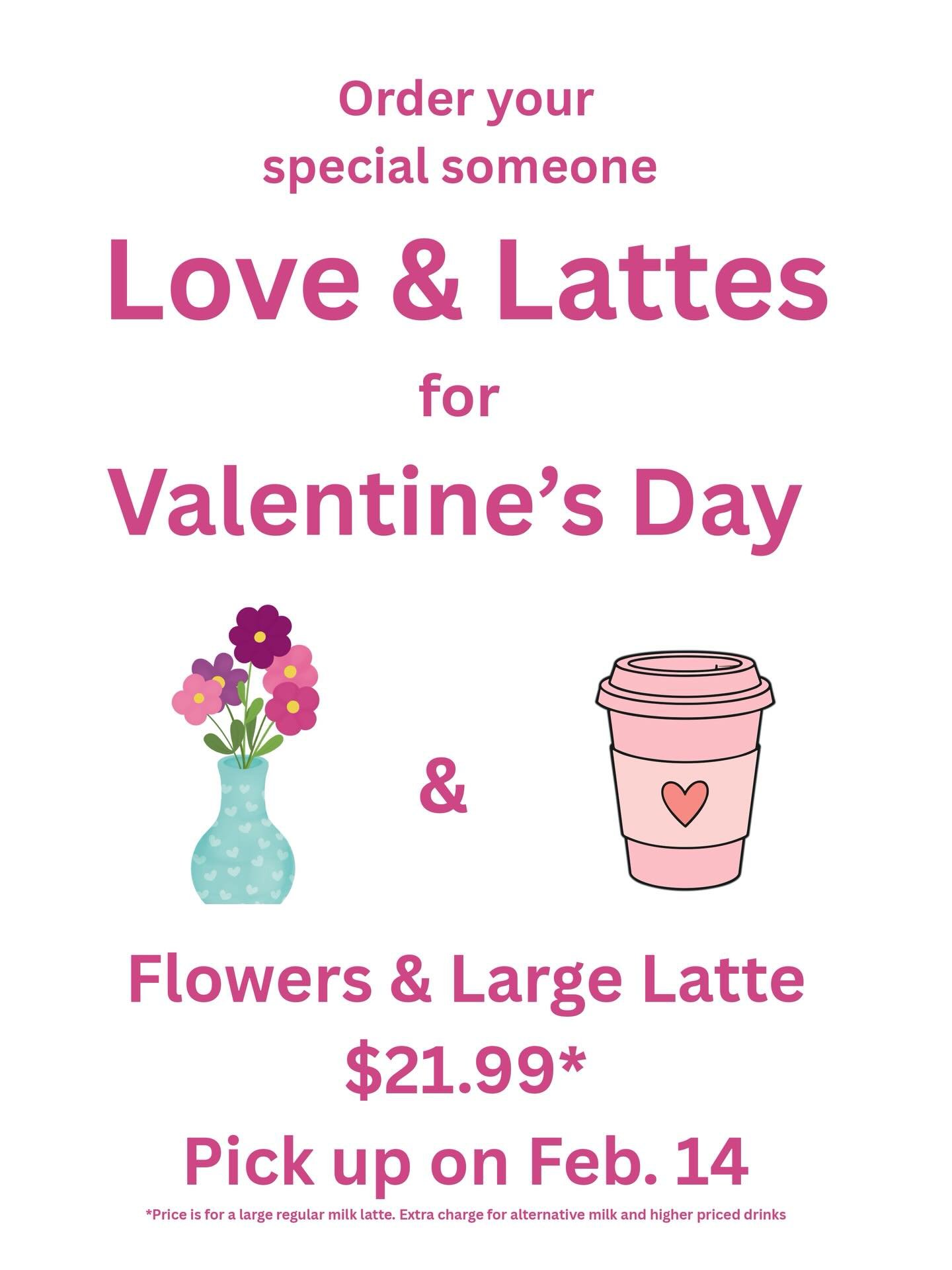 Love &amp; Lattes is back at Saltbox&hellip;cheaper than diamonds ❤️ To order, drop by the cafe at 42 Wellington St. E or send an email to saltboxcafeaurora@gmail.com