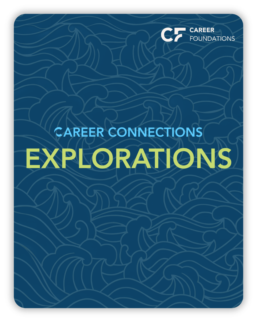 Career Connections: Explorations workbook cover with-Glow