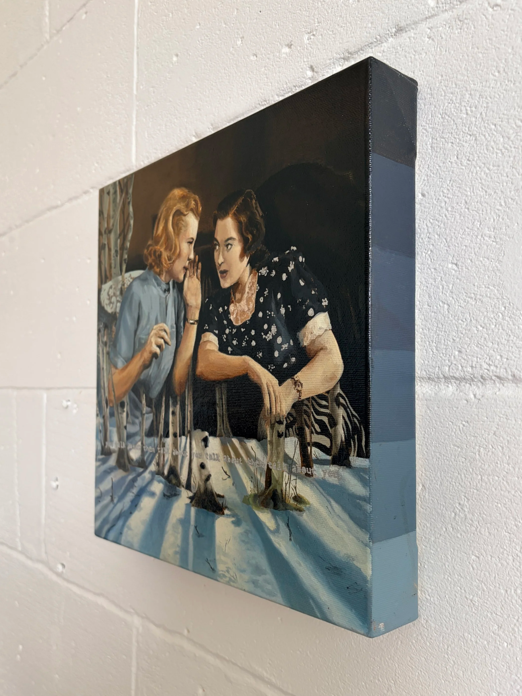 You Talk About Them Talk About You Talk About Them Talk About You - Oil on Canvas - 30x30cm - 2025 - Jessica Justine