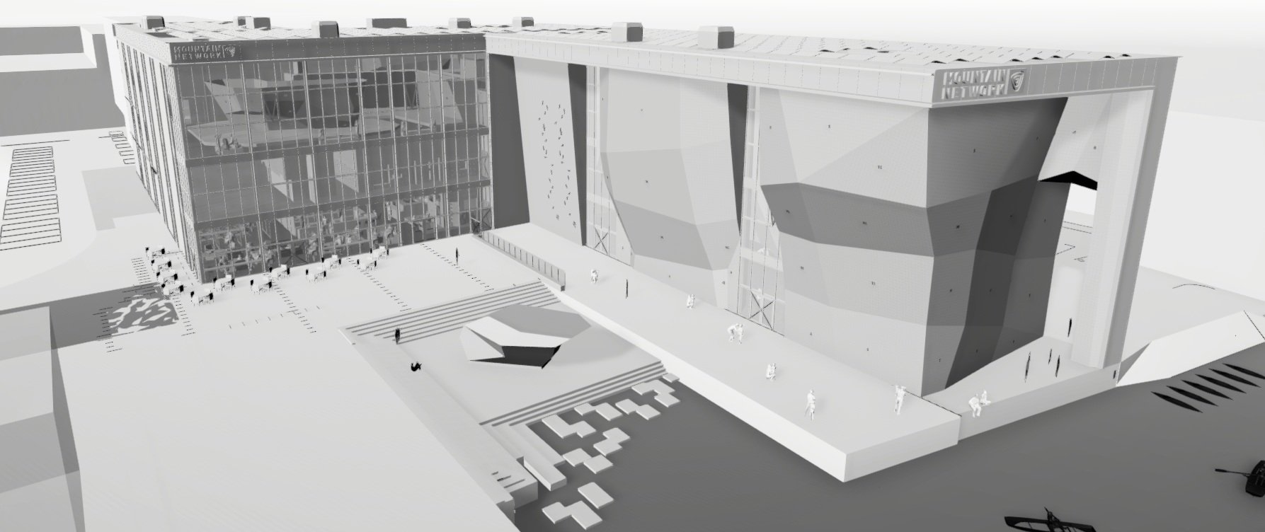 Outdoor climbing wall